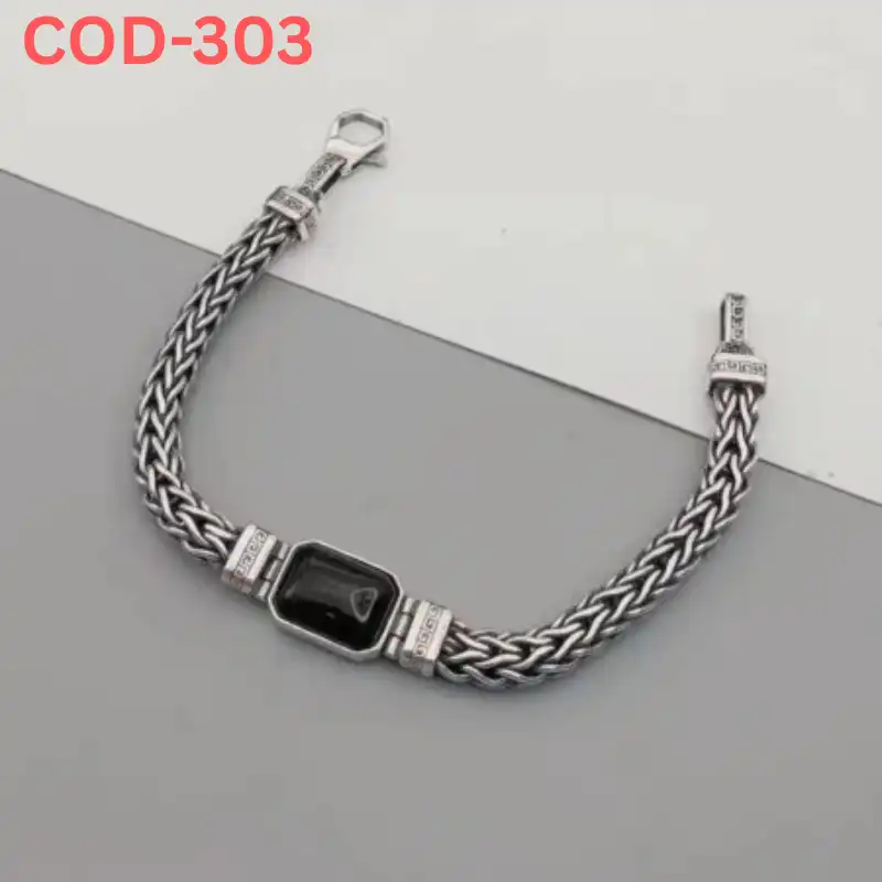 Black Onyx Sterling Silver Bracelet [SB-303]